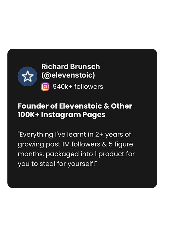 Richard Brunsch (@elevenstoic) testimonial